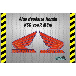 Adhesivos alas depósito Honda NSR 250R mc18 modelo azul