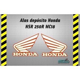 Adhesivos alas depósito Honda NSR 250R mc18 modelo rojo