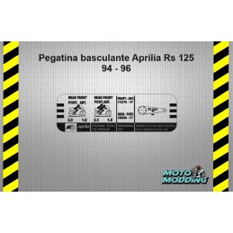 Pegatina basculante Aprilia RS125 94 - 96