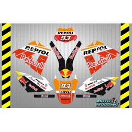 Kit de adhesivos para Rieju Mrx Pro 50 2008 diseño Repsol