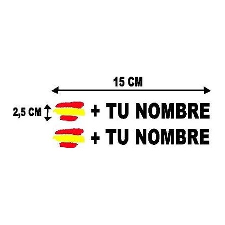 Bandera España más tu nombre