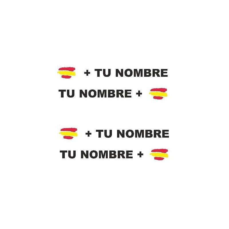 Bandera España mas tu nombre