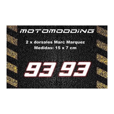 Pegatinas 93 Marc Marquez dorsales