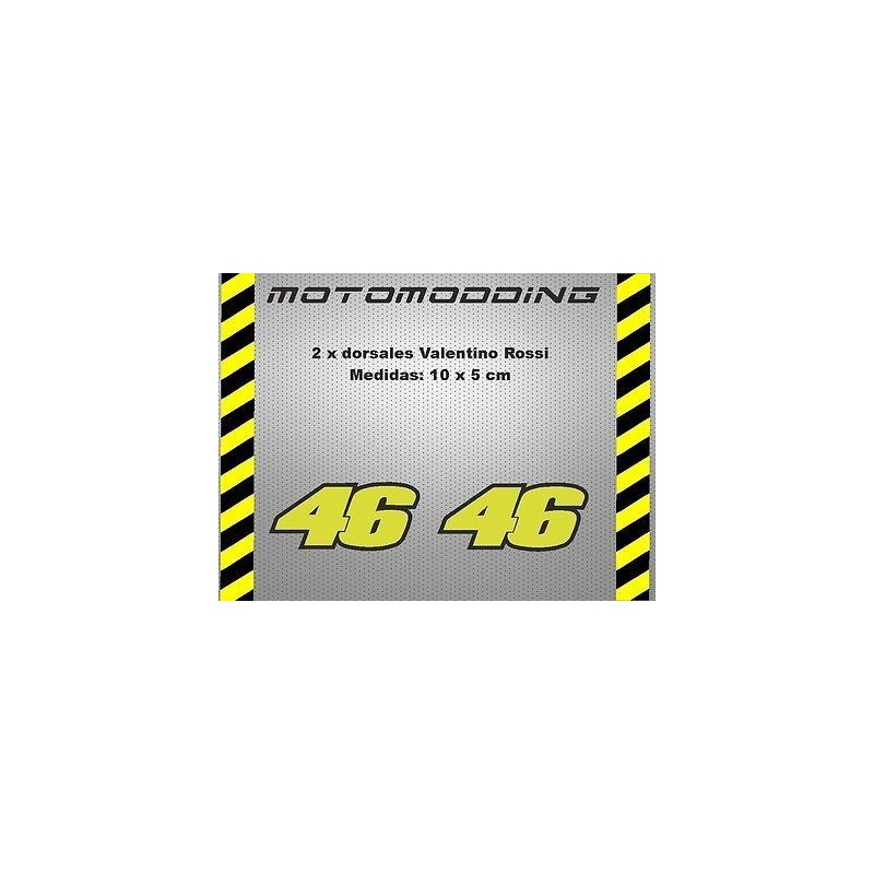 Pegatinas 46 Valentino Rossi dorsales