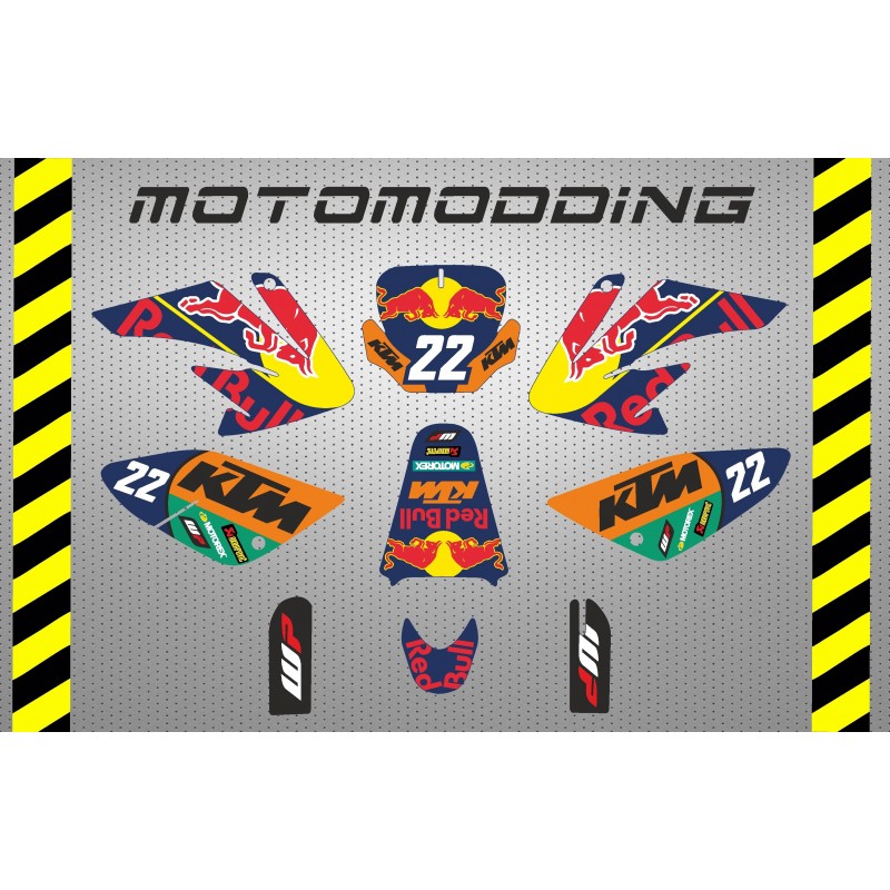 Kit pegatinas KTM motogp réplica HONDA CRF70 malcor racer