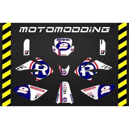 Kit pegatinas aniversario repsol honda motogp réplica HONDA CRF70 malcor racer